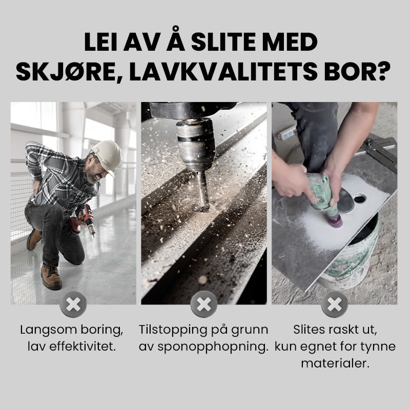 🔥2025 Hot Sale🔥Hög kvalitet 4-Flute Serrated Eccentric Drill Bit Set