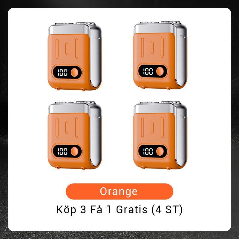 🔥Ny uppgradering🔥Bärbar Mini Roterande Elektrisk Rakapparat för Män