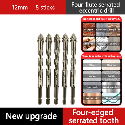 🔥2025 Hot Sale🔥Hög kvalitet 4-Flute Serrated Eccentric Drill Bit Set