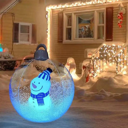 Utomhus jul PVC uppblåsbar dekorerad boll