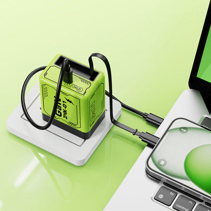 ⏳Begränsat tidserbjudande! Köp 3 få 2 gratis ⏰ Quick Charge Adapter med kabel och infällbar C-kontakt.